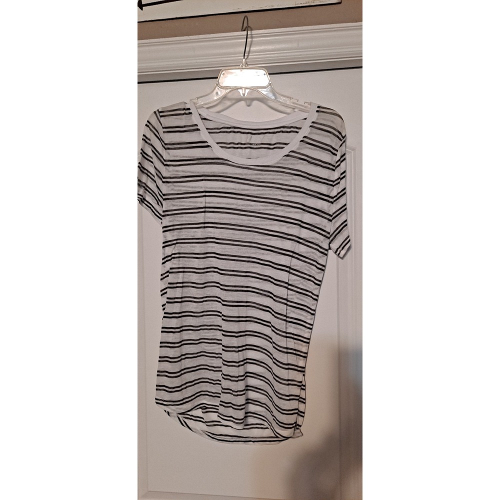Marc New York Women's Lg Short Sleeve Shirt - White/Blk